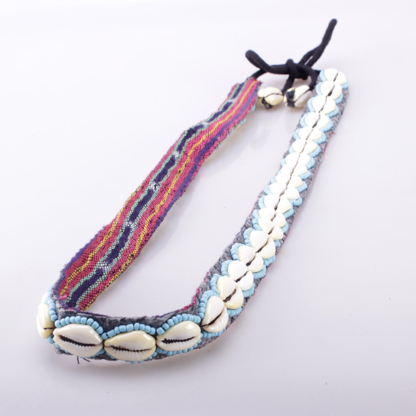 Muschelgürtel Blau Schmal Gürtel Belt Boho Hippie Ibiza Damengürtel Hüftgürtel