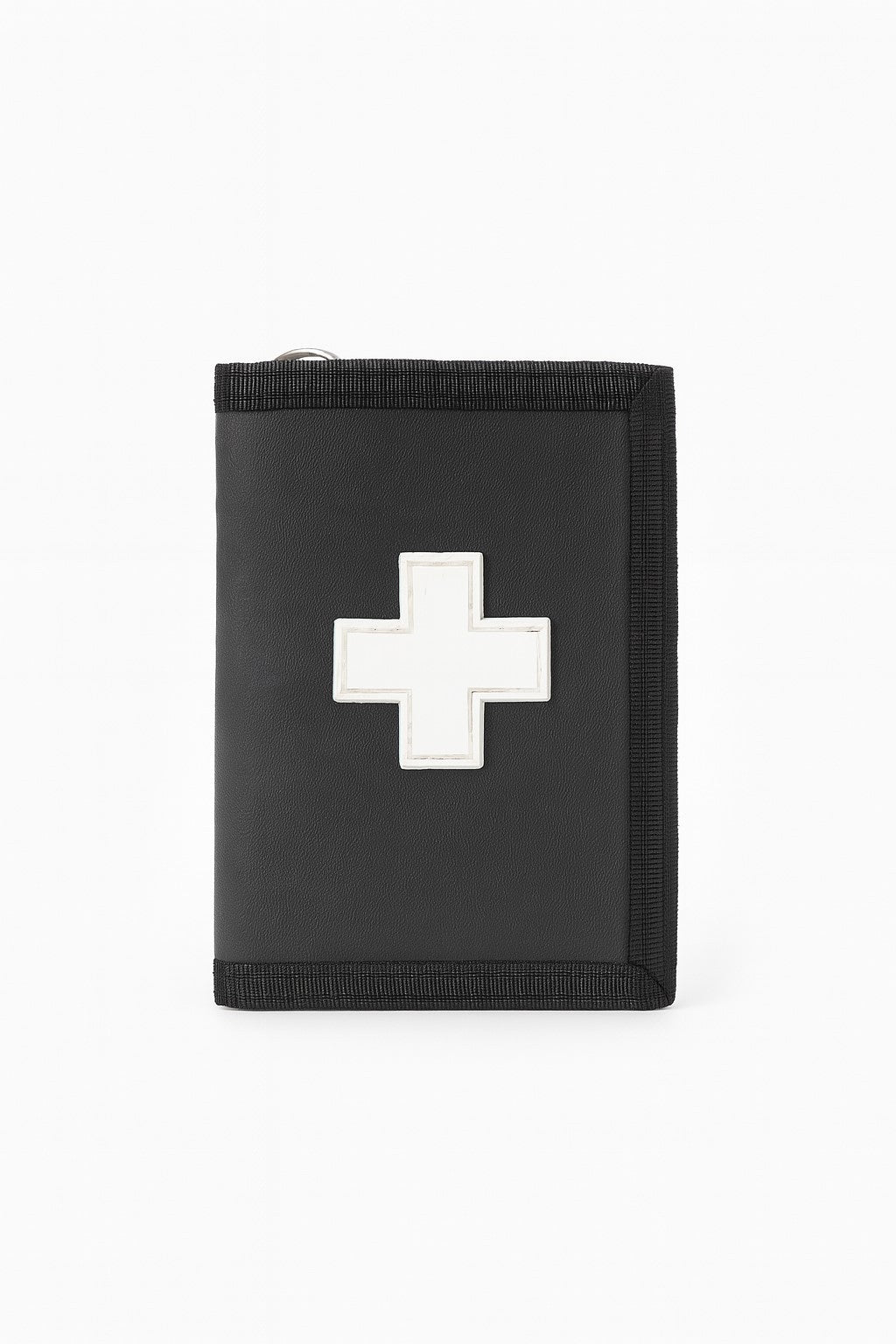 Geldbeutel Schwarz mit weißem Kreuz Geldbörse Portemonnaie Accessoires Gothic