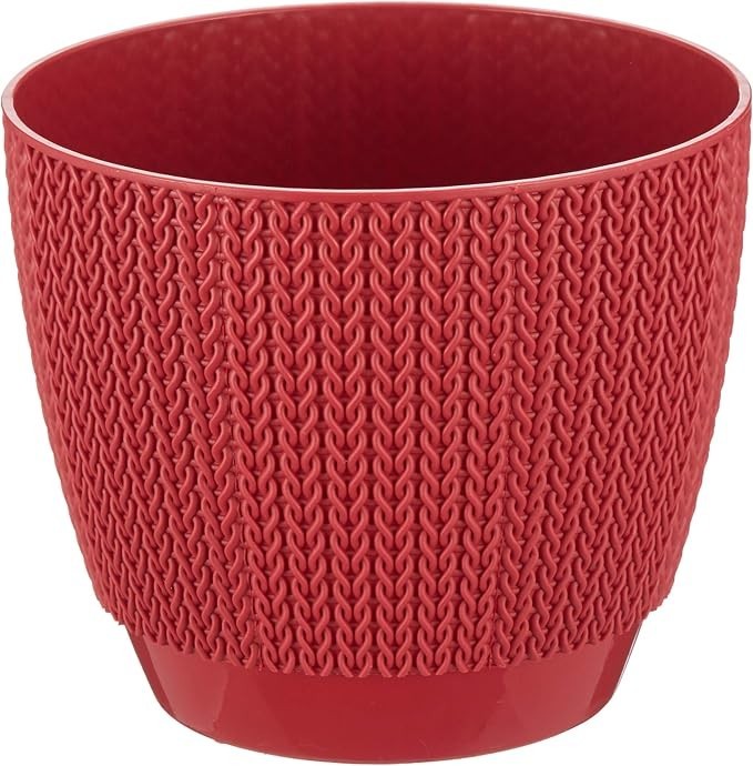 5x Blumentöpfe Rot Ø 21,6 x 19,2 cm - 5 L Pflanztopf Übertopf Blumentopf Topf