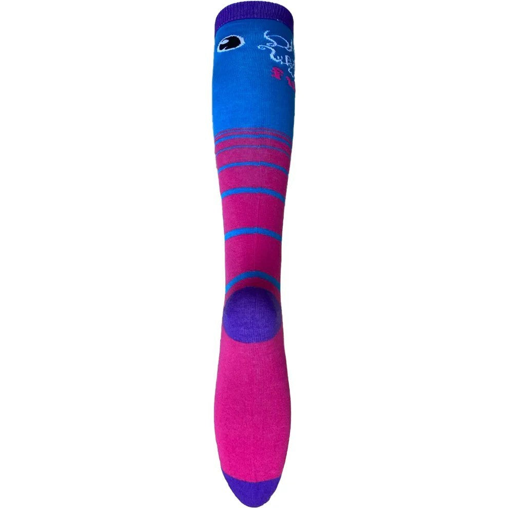 4er Set Overknee Socken bunt mit Monster Strümpfe Kniestrümpfe Baumwolle