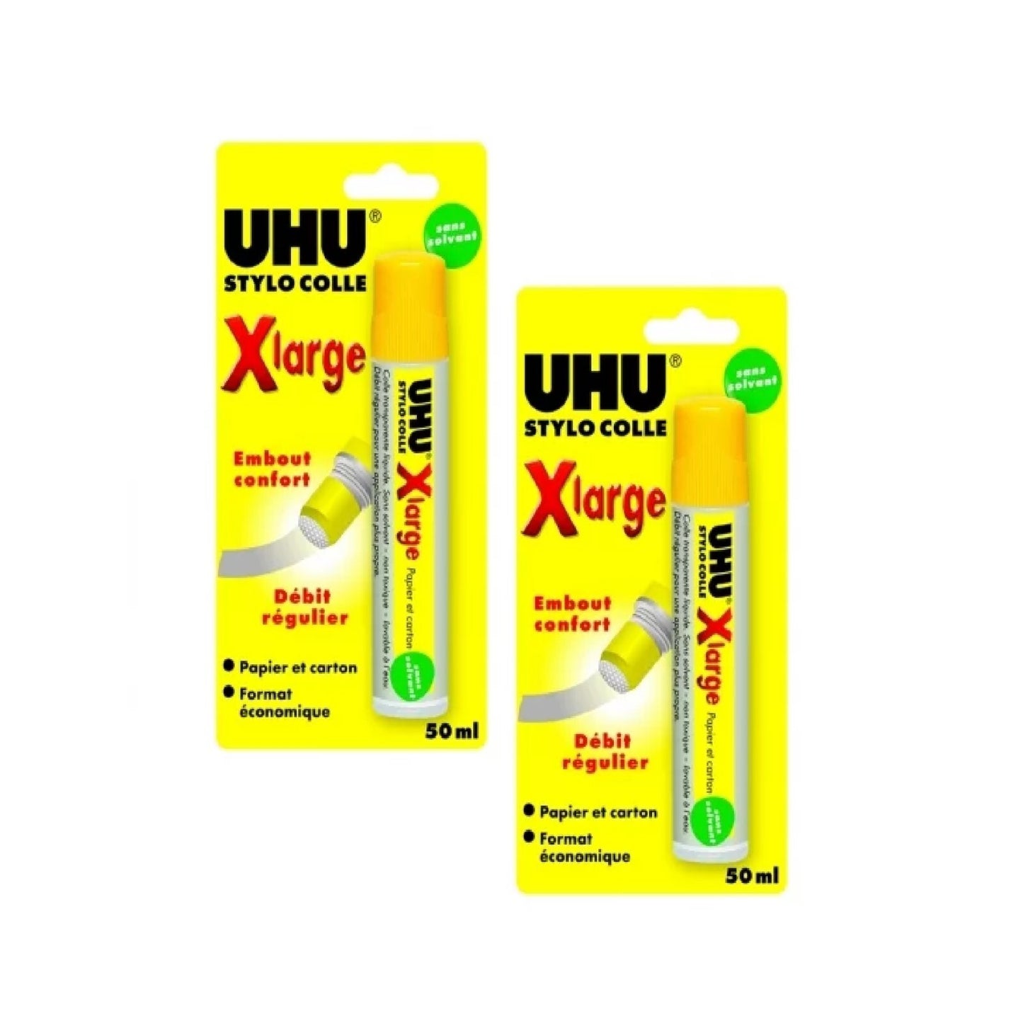 2x UHU Stylo Colle XLarge je 50ml Klebestift Flüssigkleber Büro Schule Basteln