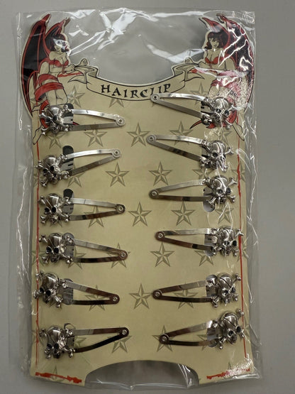 Karton Haarspangen Stern Totenkopf Skull Auflösung Restposten A Ware Aktion Großhandel