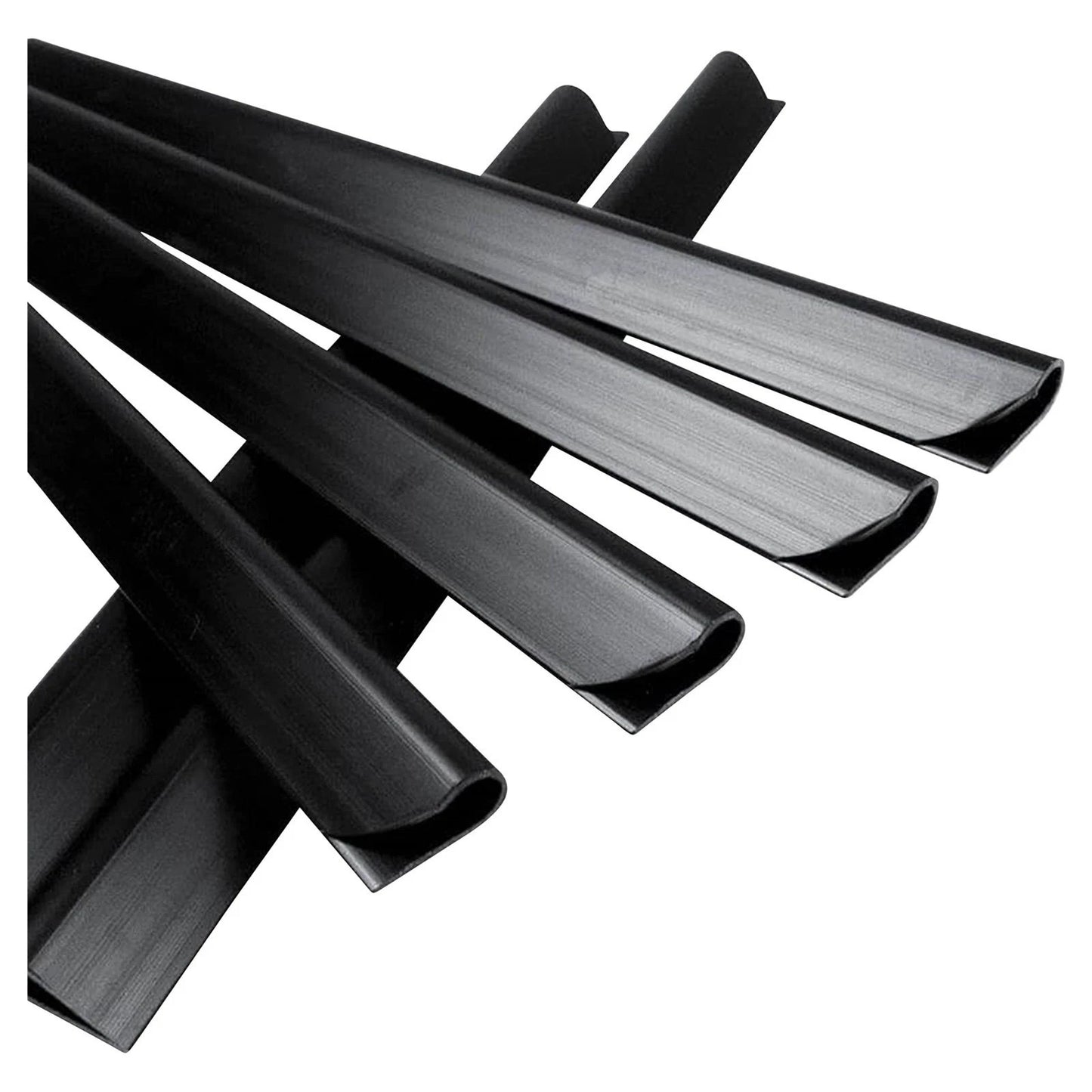 25er Set Noor Klemmschienen Schwarz 19x1,5cm Klemmleisten f. Sichtschutzstreifen