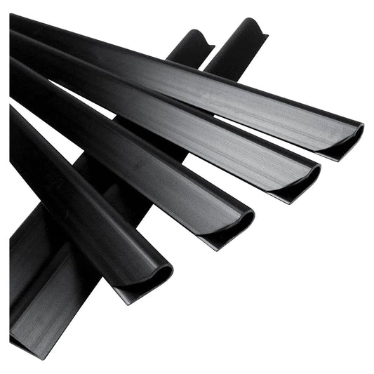 25er Set Noor Klemmschienen Schwarz 19x1,5cm Klemmleisten f. Sichtschutzstreifen