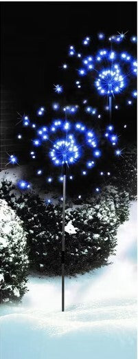 5er Set 90 LED Licht Gartenstecker Feuerwerk Licht außen Garten Deko Leuchte Timer