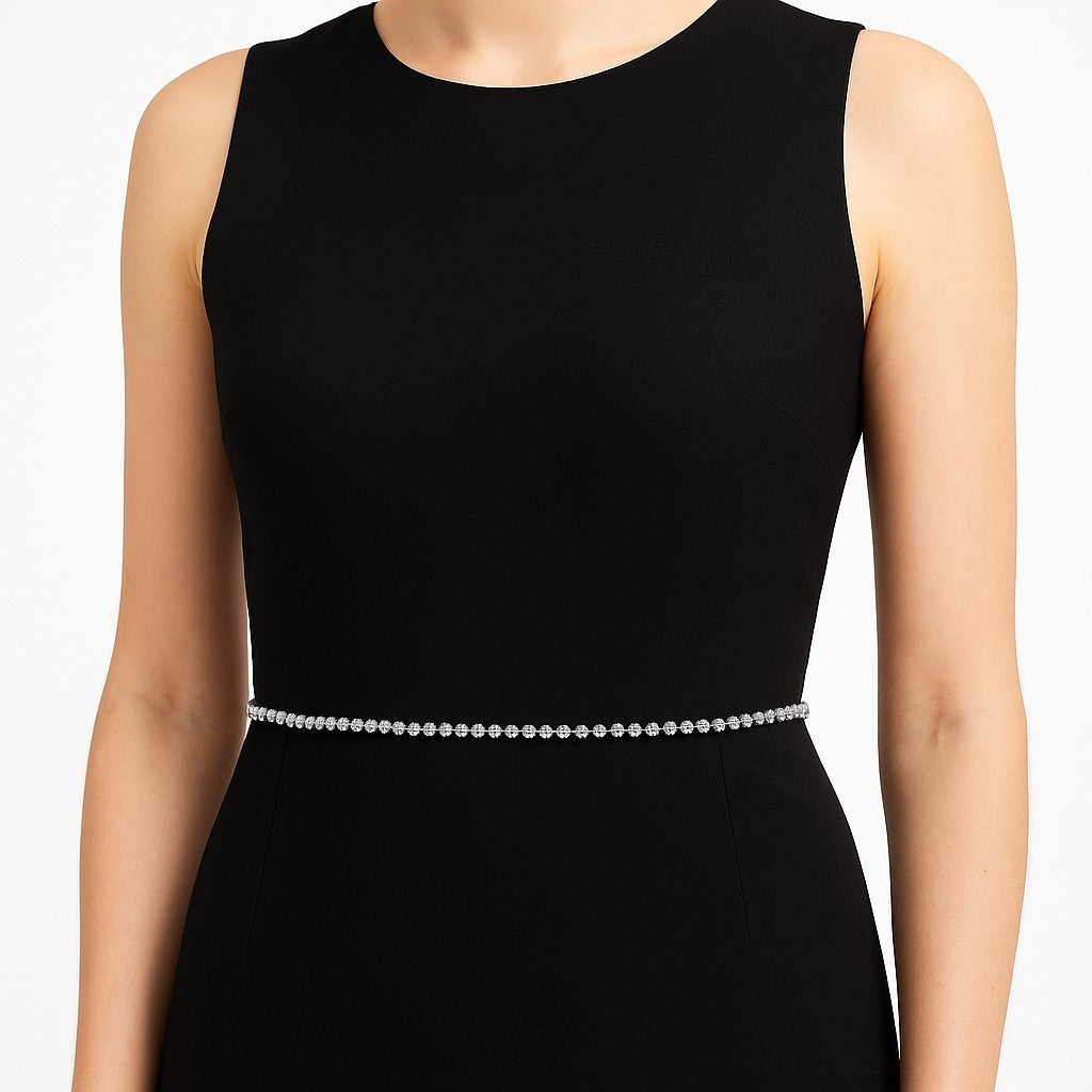 3er Set Gürtel/Bauchkette mit glitzer Steinen Strass lila blau grau Kette Taille