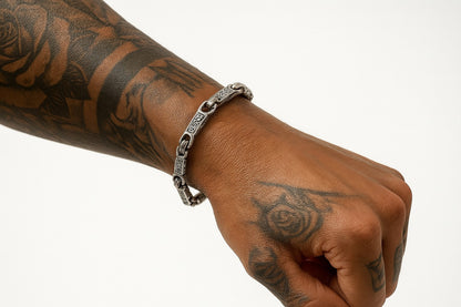 10er Set Armkette Silber Farben Armband Herren Biker Rocker Accessoires Schmuck