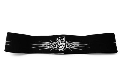 Stretch Taillengürtel Schwarz Tribal Totenkopf Skull Gürtel Belt Gothic Punk Skull Damen