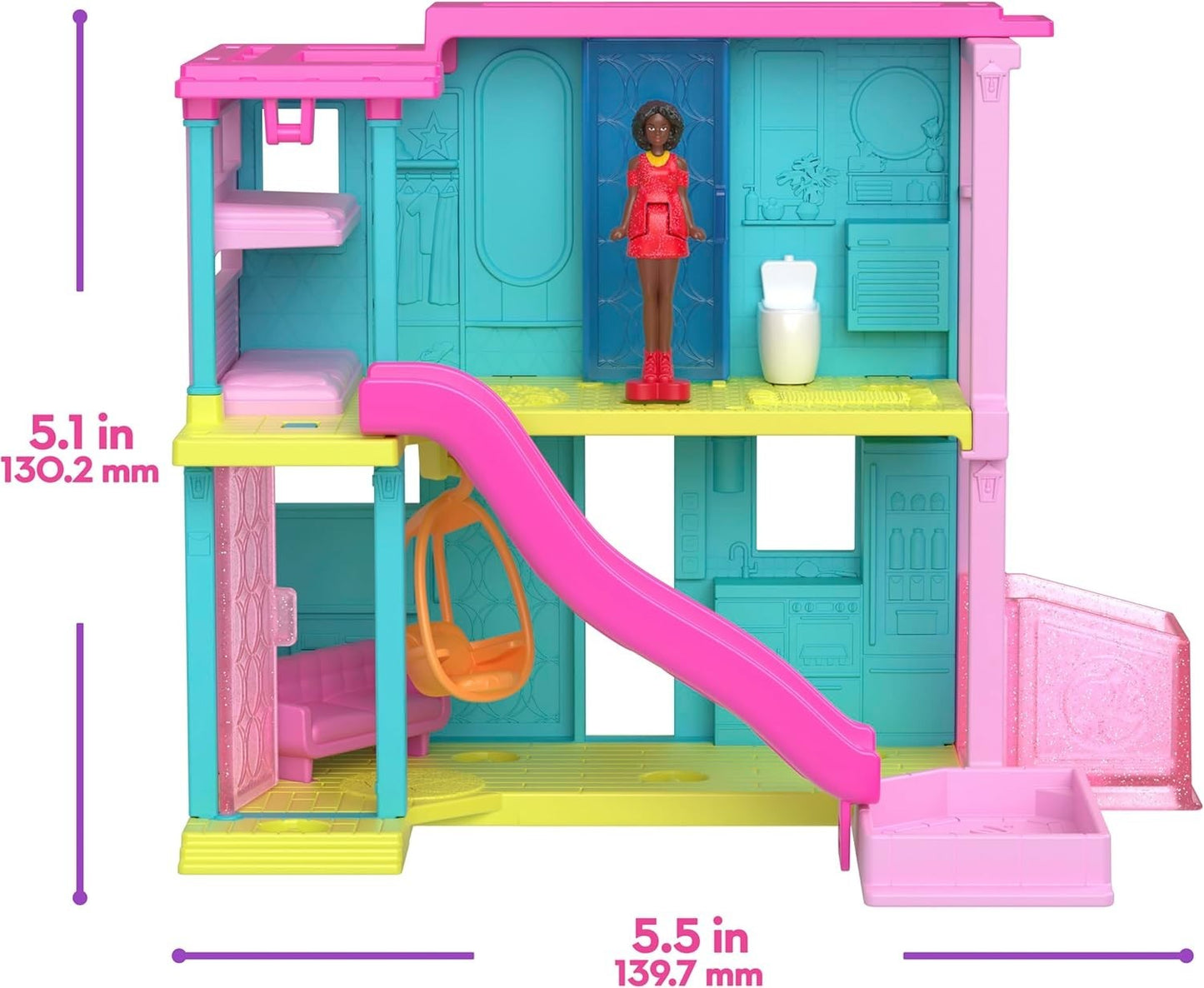 1x Mattel HYF44 Barbie Mini Puppenhaus Spielset Überraschung zufälliges Modell