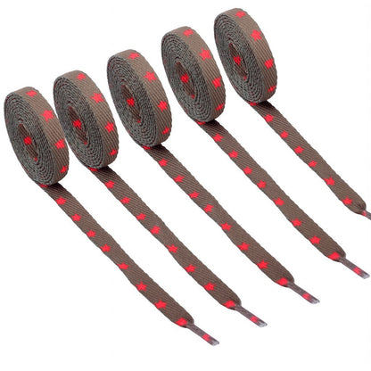 5 Paar Schnürsenkel Olivgrün Pink Sterne Flachsenkel Senkel Sportschuhe 110 cm