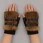 Fingerlose Fellhandschuhe Damen Kunstfell Gothic Cosplay Festival Handschuhe Emo