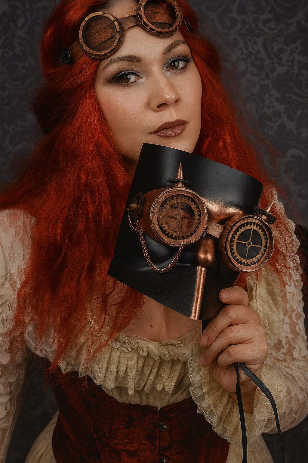 Venezianische Steampunk Maske Augenmaske Fantasy Cosplay Kostüm Verkleidung