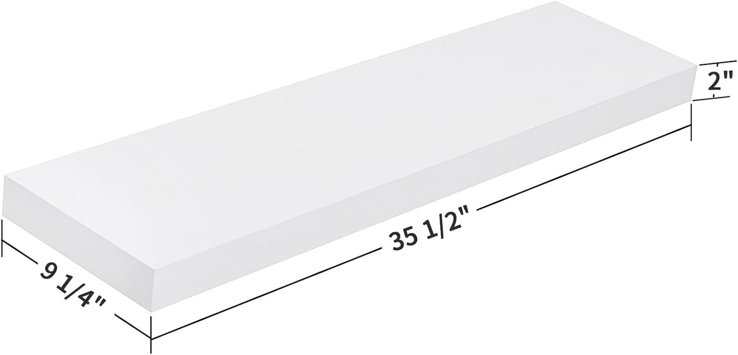 Wandregal 90x24x5 cm Weiß Hochglanz Regal Wandboard Schweberegal modern Design
