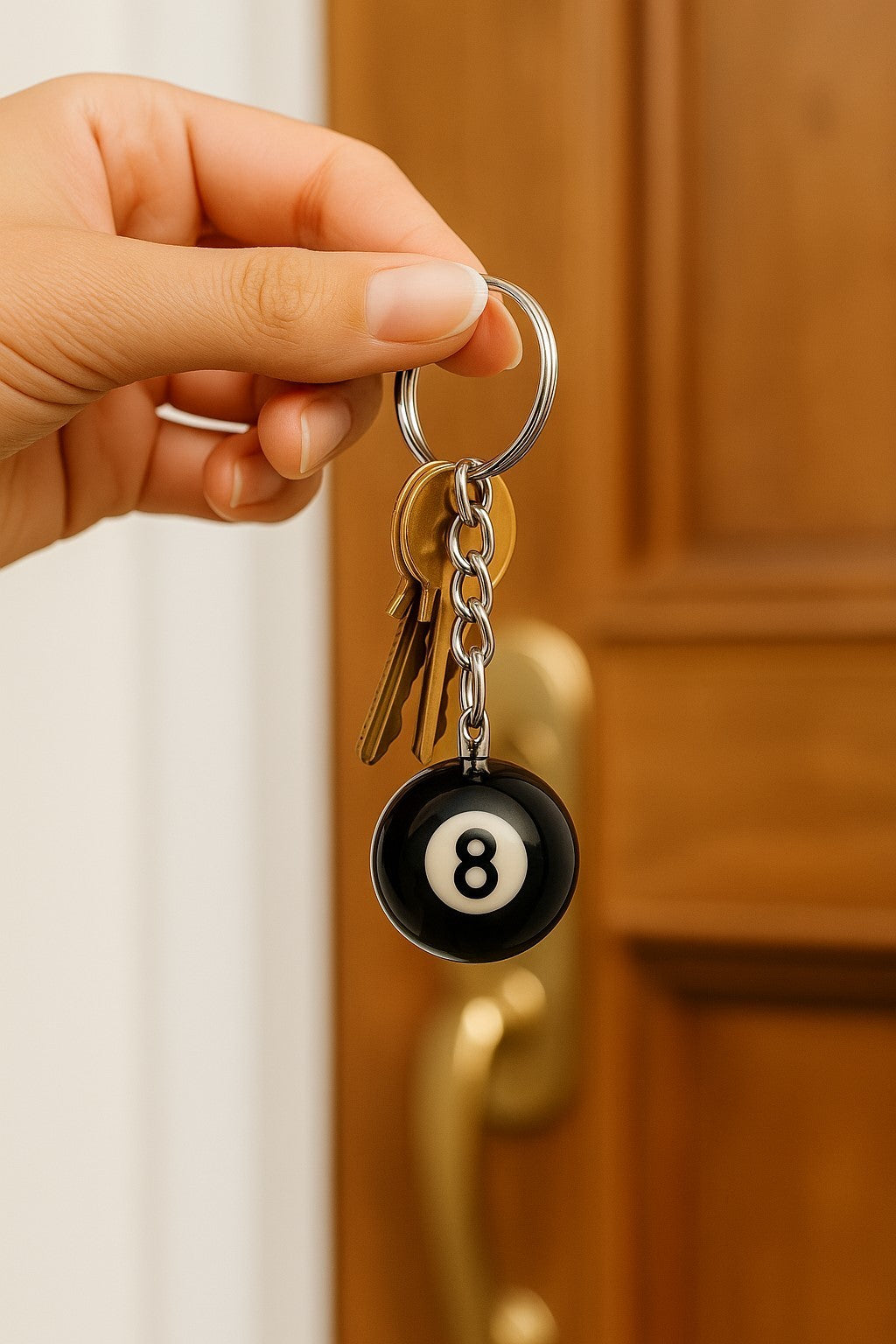 3er Set Schlüsselanhänger 8-Ball Billardkugel Billard Kugel Eightball Keychain