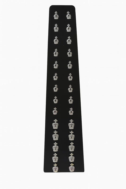 15 Paar Ohrringe Kronen mit glitzer Steine Ohrschmuck Accessoires Earrings Mode