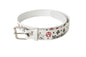Gürtel Belt Weiß Totenkopf Skull Anarchie Ledergürtel Jeansgürtel Hüftgürtel Biker Skull