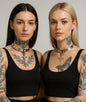 2er Set Halsreifen Schwert & Kreuz Choker Halsband Festival Schmuck Punk Gothic