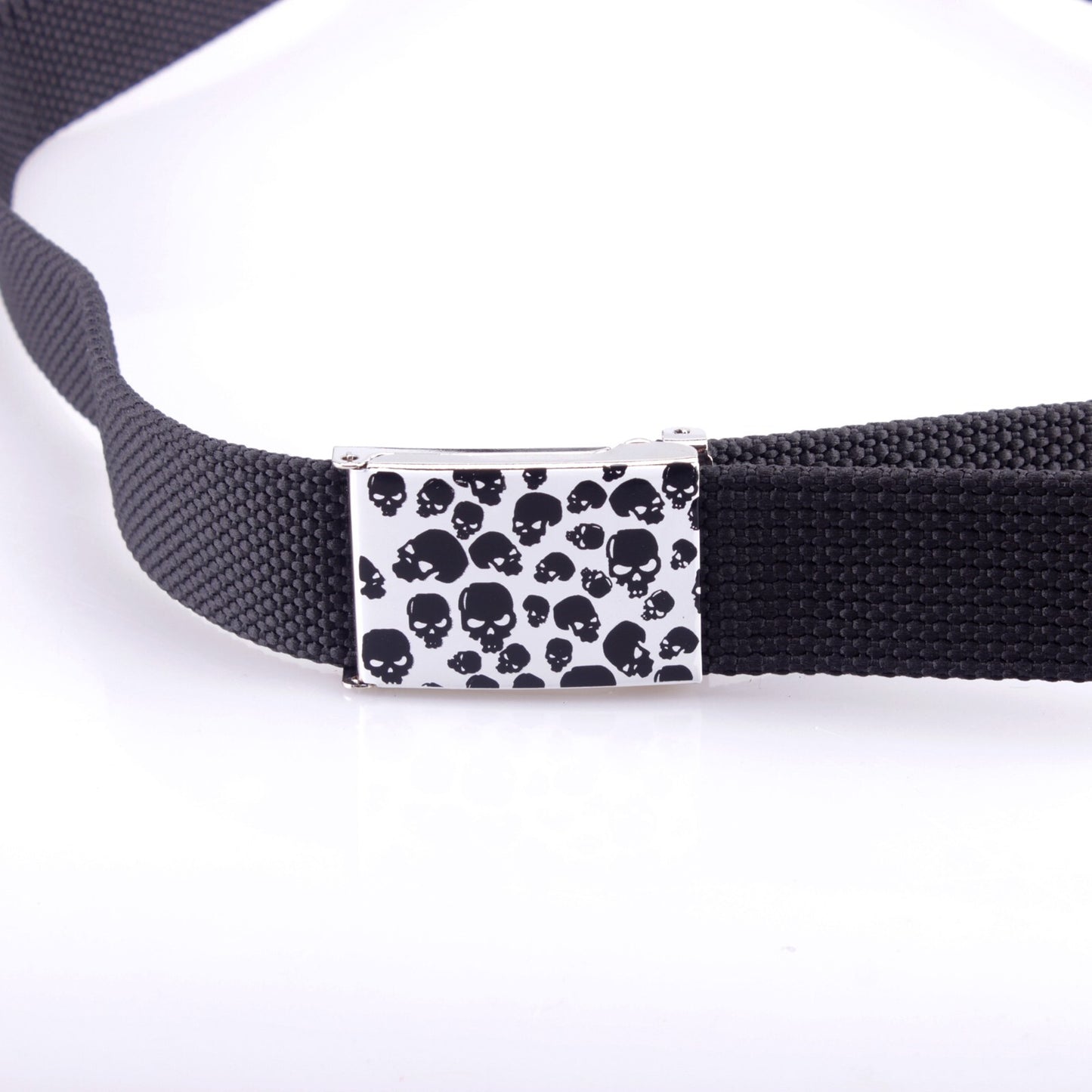 Gürtel Belt Schwarz/Weiß Totenkopf Skulls Punk Rocker Rockabilly Unisex Hüftgürtel