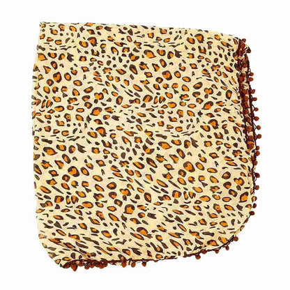 Leopard Tuch Damen Schal Halstuch Animal Print Chiffon Sommer Vintage Boho