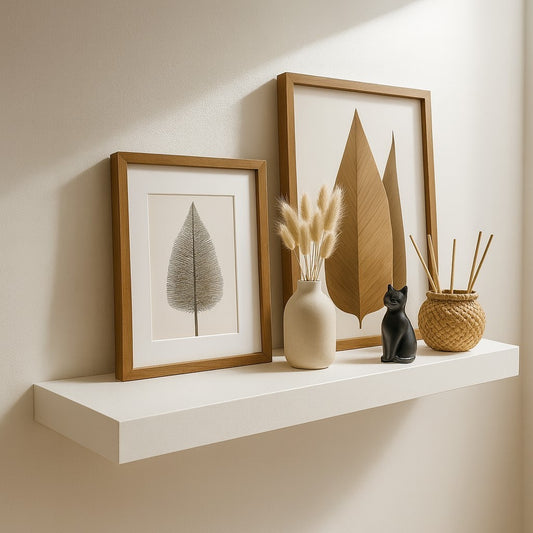 Wandregal 60x24x5 cm Weiß Hochglanz Regal Wandboard Schweberegal Hängeregal Büro