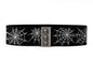 Stretch Gürtel Belt Schwarz Spinnennetz Taillengürtel Gothic Punk Rockabilly Vintage