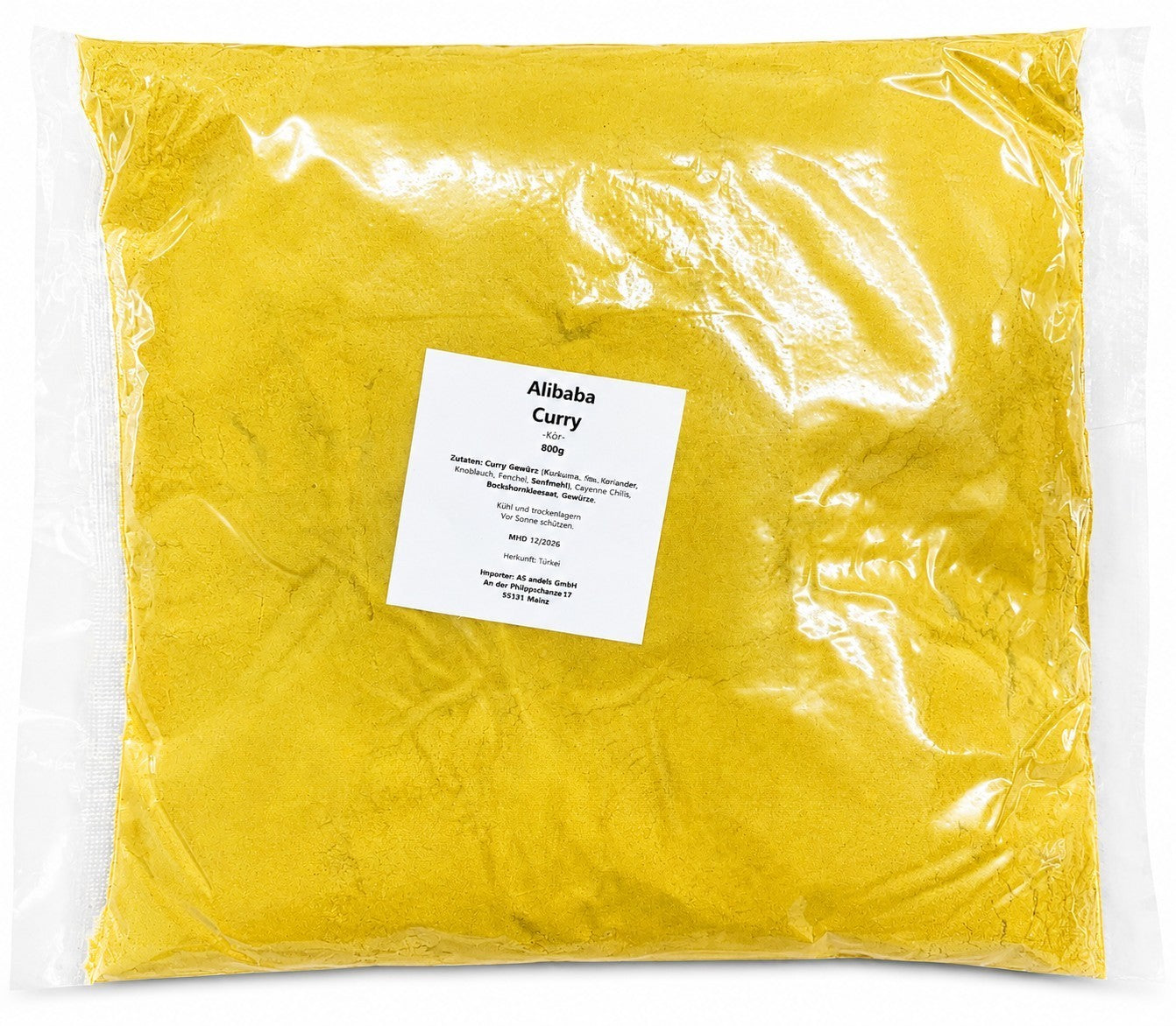 Alibaba Curry 800g gemahlen Pulver Gewürz Gewürze Currypulver Gewürzmischung