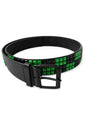 Gürtel Belt Schwarz Grün Pyramiden Nieten Ledergürtel Jeansgürtel Hüftgürtel Unisex