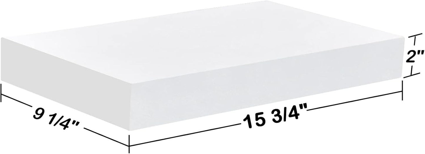Wandregal 41x24x5 cm Weiß Hochglanz Regal Wandboard Schweberegal Wohnzimmer Büro