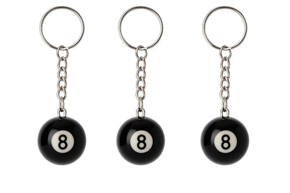 3er Set Schlüsselanhänger 8-Ball Billardkugel Billard Kugel Eightball Keychain