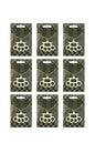 9er Set Halsketten Schlagring Weiß Geschenk Kette Schmuck Anhänger Rockabilly