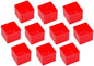 10x Allit Euro Plus Insert 45/1 Rot Einsatzboxen Boxen Kleinteilekisten
