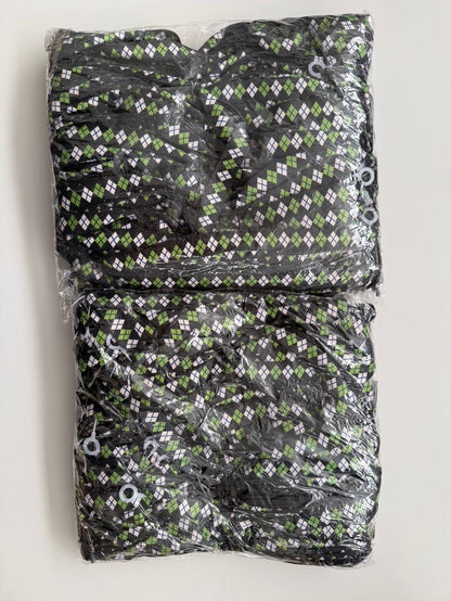 100 Paar Schnürsenkel Schwarz/Grün/Weiß Rauten Flachsenkel Sneaker Sportschuhe