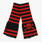 Fingerlose Armstulpen Totenkopf Skull Gothic Punk Emo Festival Stulpen Handschuhe rot