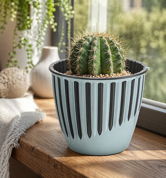 6x Blumentöpfe Hellblau Ø 18,8 x 15,9 cm - 3 L Pflanztopf Übertopf Blumentopf