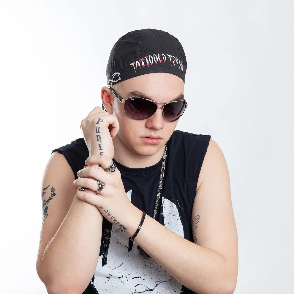 Bandana Kopftuch Tattooed Trash Kopftuch Tribal Cap Zandanna Mütze Stirnband Biker