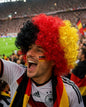 5x Perücken mit Locken Deutschland Afro Fanartikel Fußball Fußballfans WM EM