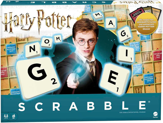 Mattel GMG29 Harry Potter Scrabble Wortspiel in Deutsch Brettspiel Familienspiel