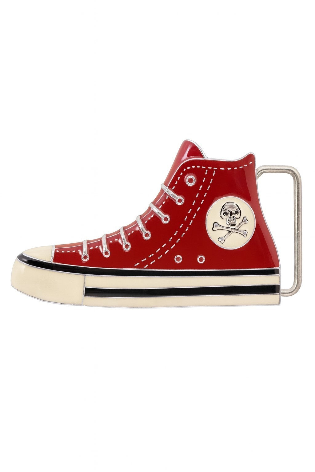 2er Set Gürtelschnalle Schuh Rot & Schwarz Schnalle Gürtelschließe Sneaker