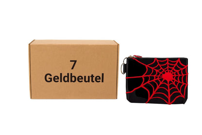 Aktion 7x Geldbeutel Spinnennetz Portemonnaie Geldbörse Rock Punk Großhandel