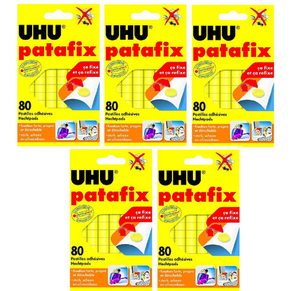 UHU Patafix 5x 80 St. Klebepads Klebeband wieder ablösbar Multifunktion gelb