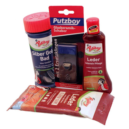 Poliboy Pflege-Set: Leder, Silber & Glaskeramik – Komplettlösung für Zuhause