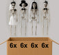 24er Skelett Deko Set Braut Bräutigam Halloween Deko Party Event Großpackung