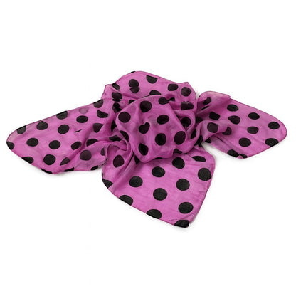 Baumwolltuch Rosa mit Polka Dots Kopftuch Halstuch Schal Multifunktionstuch