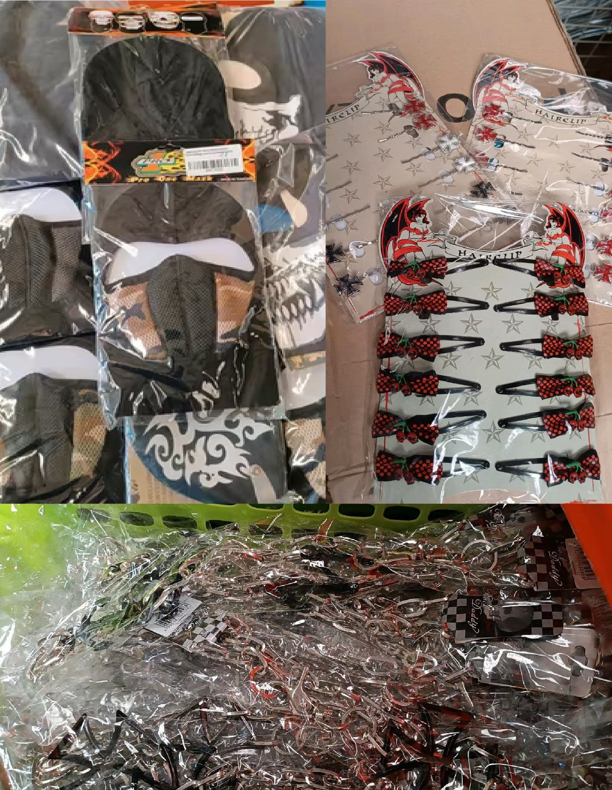 XXL Palette Auflösung Schmuck Textil Auflösung Gothic Biker  Restposten Posten