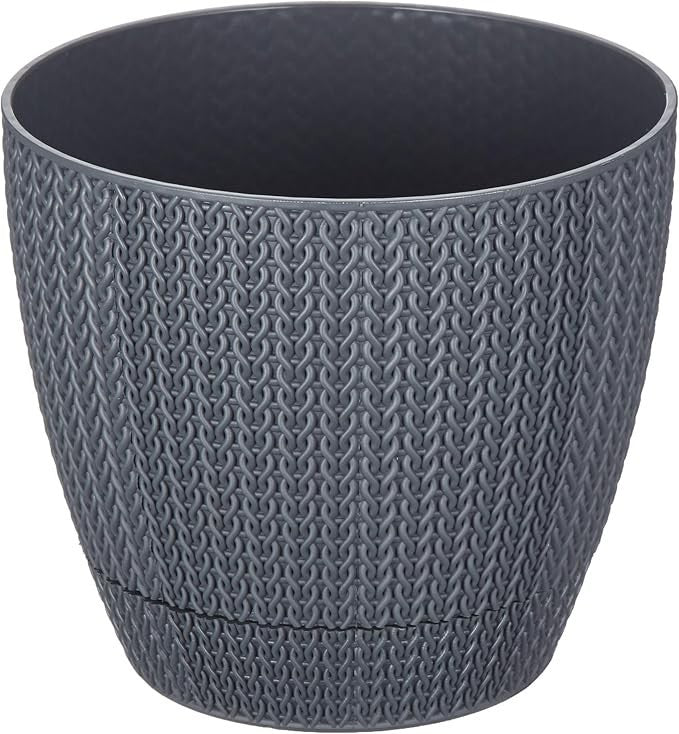 5x Blumentöpfe Anthrazit Ø 17,3 x 15,3 cm - 2,5 L Pflanztopf Übertopf Blumentopf