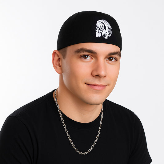 Bandana Kopftuch Schwarz Indianer Rocker Piraten Tuch Unisex Baumwolle Biker