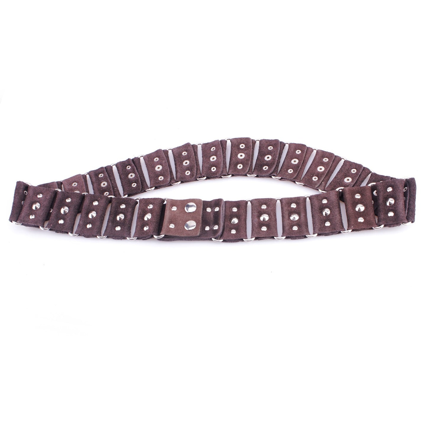 Damengürtel Dunkelbraun Taillen-& Hüftgürtel Boho-Style Nieten Festival Gürtel Belt