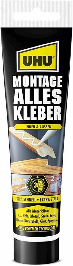 Uhu Montagekleber innen&außen Tube 165g Kleber Stark Baukleber Weiss Montage