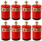 8 er Set Garbleuchte Kreuz Rot Grablampe Grablicht Grablaterne mit Nacht Sensor