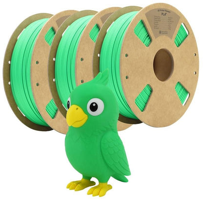 3er Set PLA+ plus 3D Filament Grün je 1 kg pla+ Hochwertig Drucker Material bio